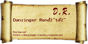 Danzinger Renátó névjegykártya